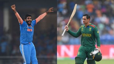 New Zealand's star pips Jasprit Bumrah, Quinton de Kock to win his maiden ICC player of the month award India's pacer Jasprit Bumrah and South Africa opener Quinton de Kock in this frame. (Getty)