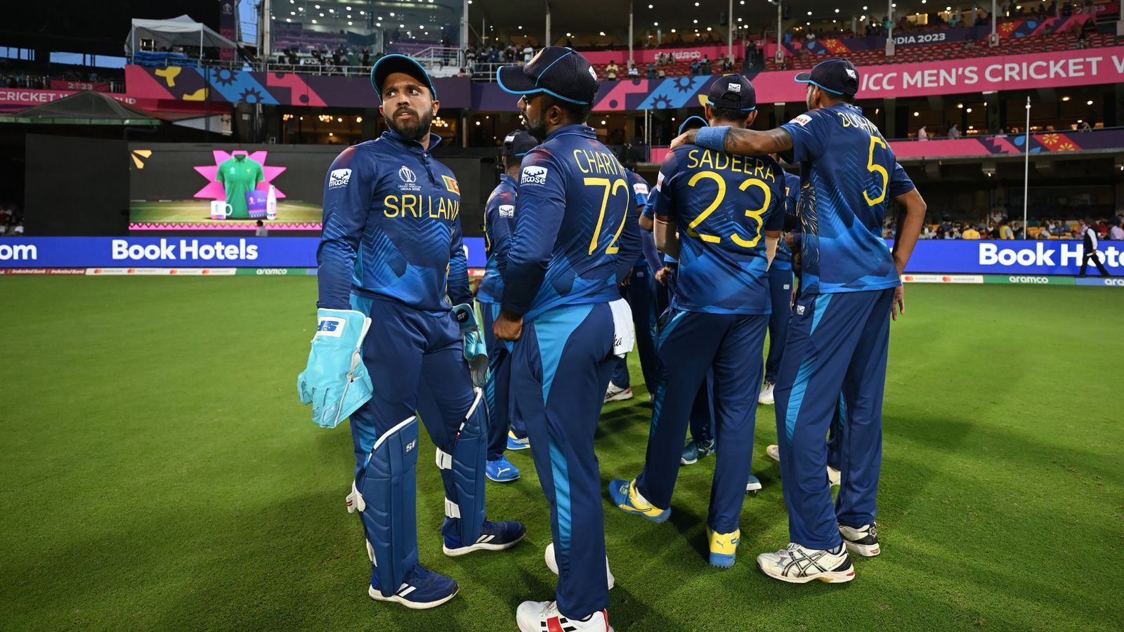 ‘Need two days to disclose everything’: SLC Chief Selector blames external factors for poor World Cup performance Sri Lanka team returns home after a disappointing World Cup performance. (Getty)