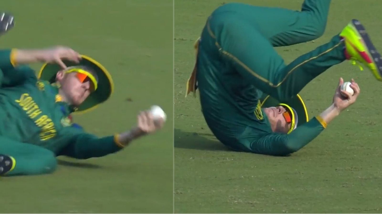 Watch: 'Juggler' David Miller almost messes up a straightforward catch but fans laud South African for brilliant effort Watch: 'Juggler' David Miller almost messes up a straightforward catch but fans laud South African for brilliant effort