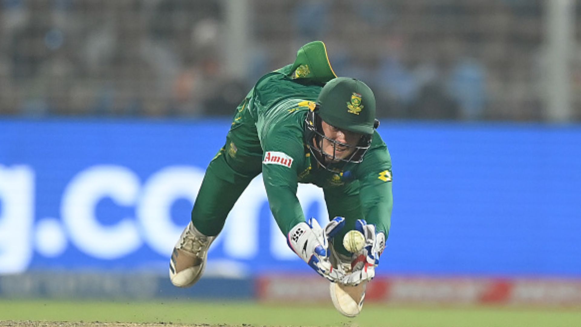 SA vs AFG: Quinton de Kock emulates Adam Gilchrist's robust 20-year-old record against Afghanistan South Africa's star wicketkeeper-batter Quinton de Kock in action during World Cup clash against Afghanistan on November 10. (Getty)