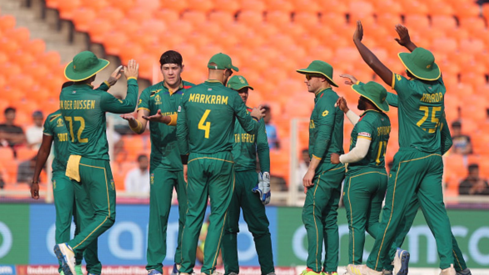 Big Blow to South Africa, star player doubtful for World Cup semifinal against Australia South African players celebrate the dismissal of Afghanistan's Ikram Alikhil during their World Cup clash on November 10.
