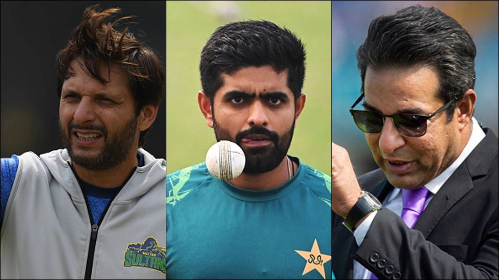 'Perform in a way no one has to call you': Shahid Afridi, Wasim Akram tear into Babar Azam's pre-match comments Shahid Afridi (left), Babar Azam (middle) and Wasim Akram (right) (Getty Images)