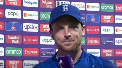 'If this is last game of an era, let's make some...': Jos Buttler reveals pep talk before beating Pakistan England captain Jos Buttler in the post-match press conference after 93-run win over Pakistan (Screengrab: Hotstar)