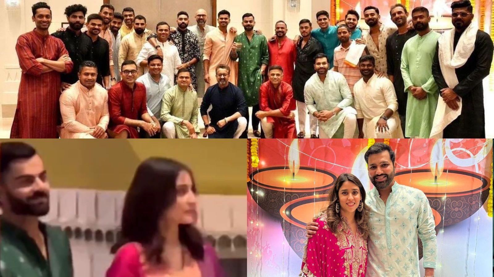 Watch: Team India celebrates Diwali in grand style, players appear in glittering 'Kurtas' and high spirits; video viral Team India cricketers celebrated Diwali ahead of World Cup match against Netherlands.