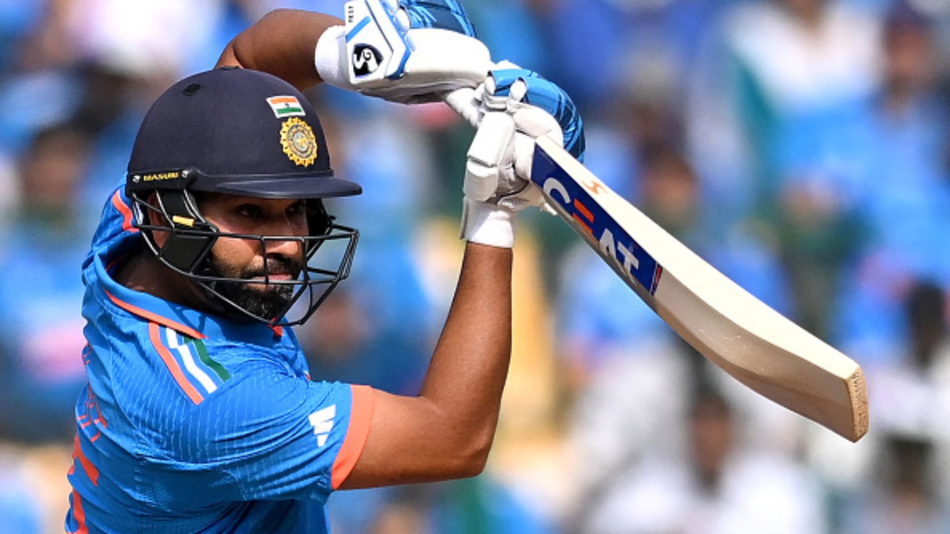 IND vs NED: Rohit Sharma breaks Sourav Ganguly's ODI World Cup captaincy record in final league game India's captain Rohit Sharma plays a shot during the ODI World Cup match against Netherlands at the M Chinnaswamy Stadium in Bengaluru.