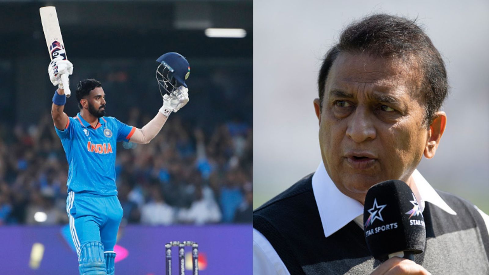 'Finally getting to see that Rahul which we have been dying to see...': Sunil Gavaskar in awe of Indian wicketkeeper's pickup shot India’s right-handed wicketkeeper-batsman KL Rahul and Indian legend Sunil Gavaskar in this frame. (Getty)