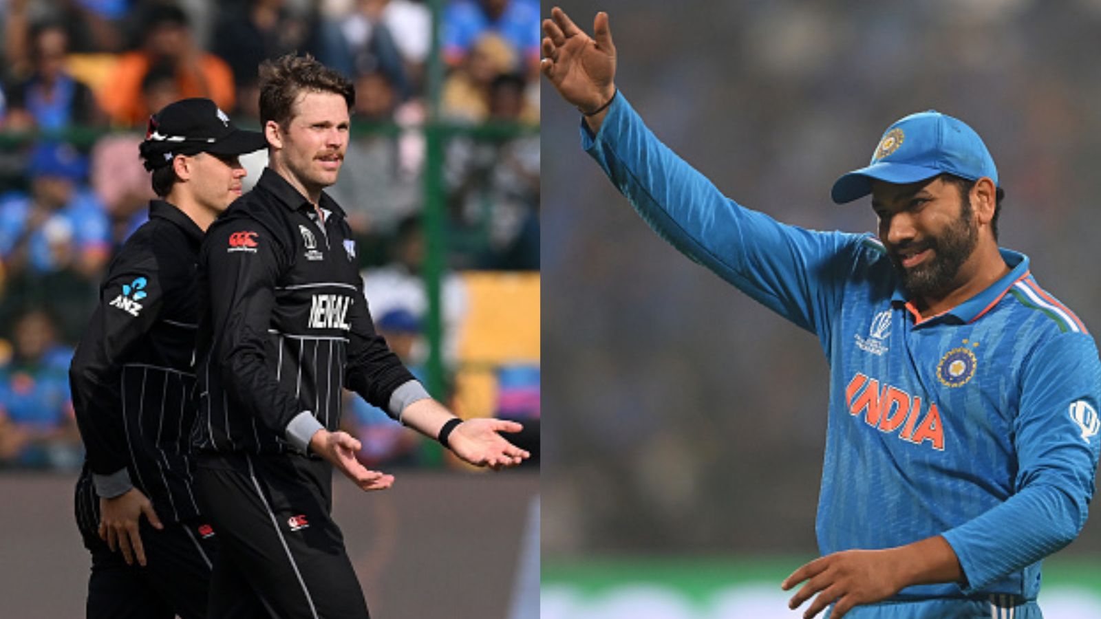 'We’re here to win...': Lockie Ferguson clears attention with warning bell for Rohit's brigade ahead of India vs New Zealand semifinal New Zealand's Lockie Ferguson (left) and India's Rohit Sharma in this frame. (Getty)