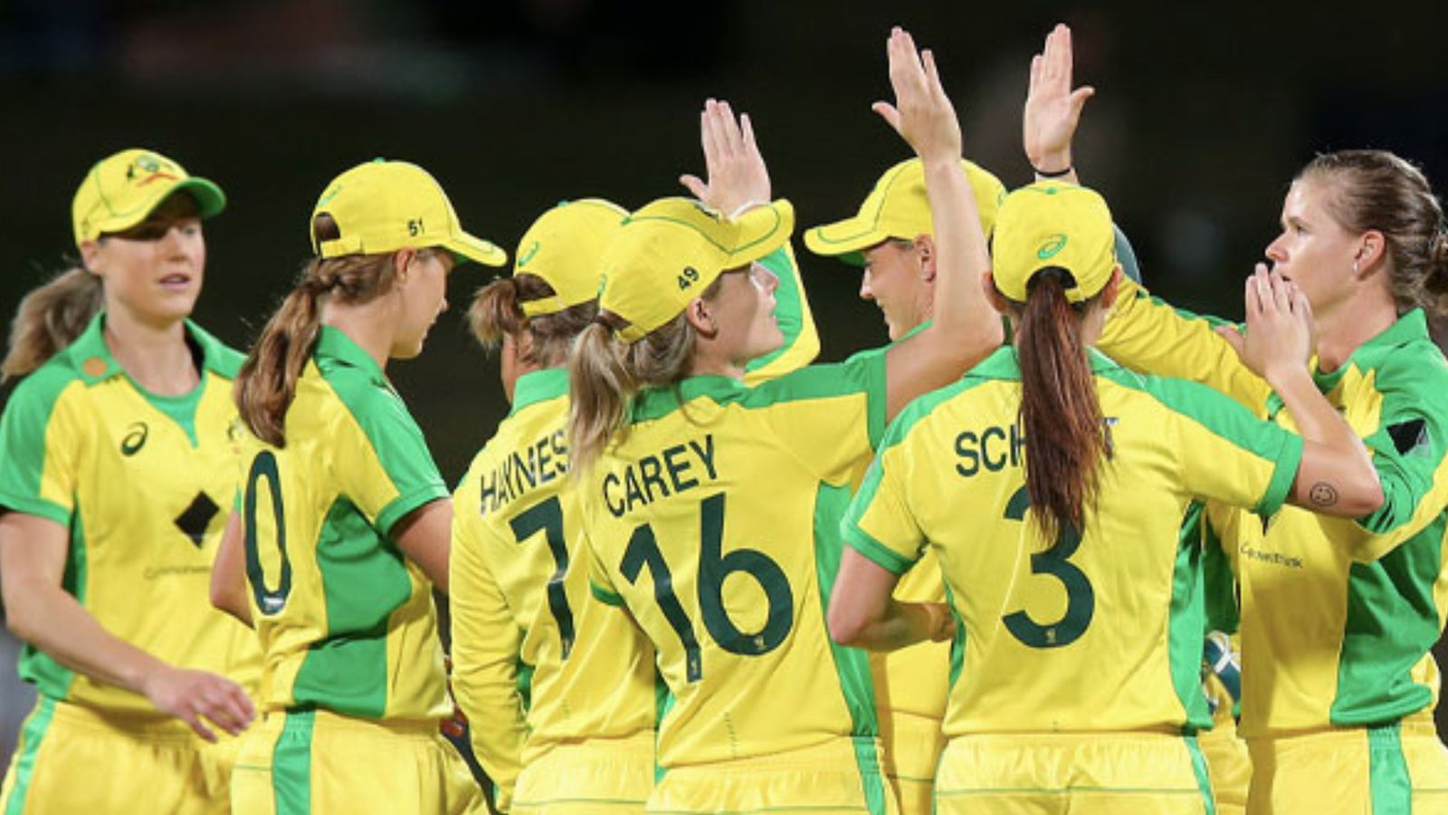 Amid World Cup Australia announce captain-less squad for series against India, ace left-arm pacer earns first international call-up Australia women's cricket team's players in this frame. (Getty)