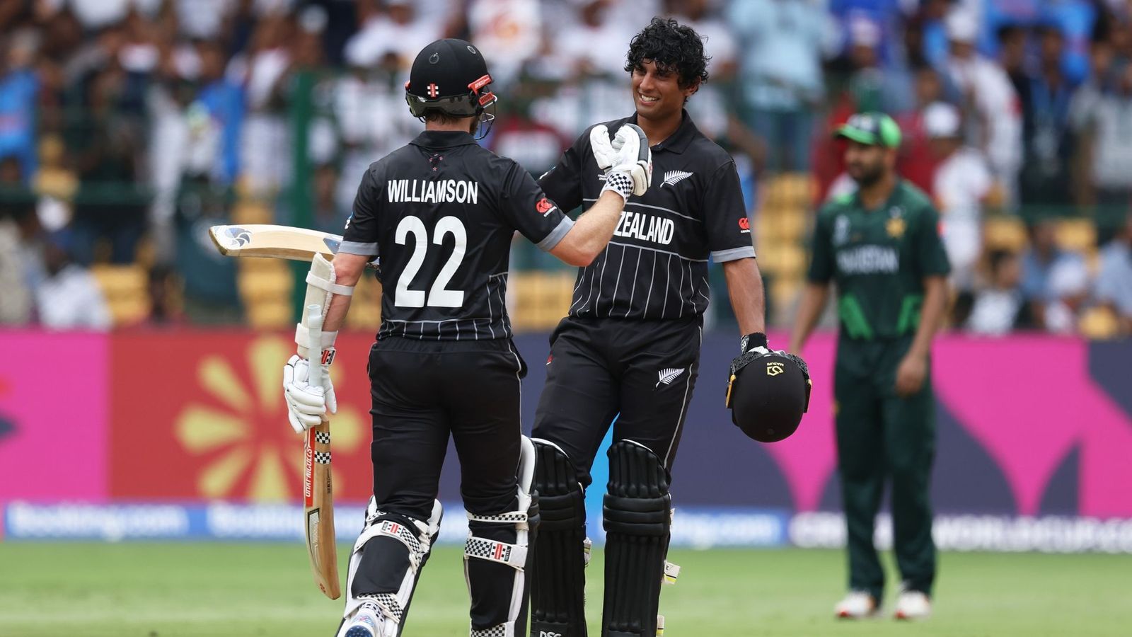 ‘New Zealand can only beat India if…’: Simon Doull’s strategy for Kiwis to beat the Men in Blue in World Cup semi-final New Zealand's captain Kane Williamson and Rachin Ravindra in this frame. (Getty)