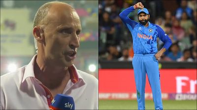 Nasser Hussain reveals what an emotional Rohit Sharma told Dinesh Karthik after India's heartbreaking 10-wicket loss to England in T20 World Cup semifinal Nasser Hussain praises Indian skipper Rohit Sharma for the change in approach (Screengrab: SkySports, File Photo: Getty Images)