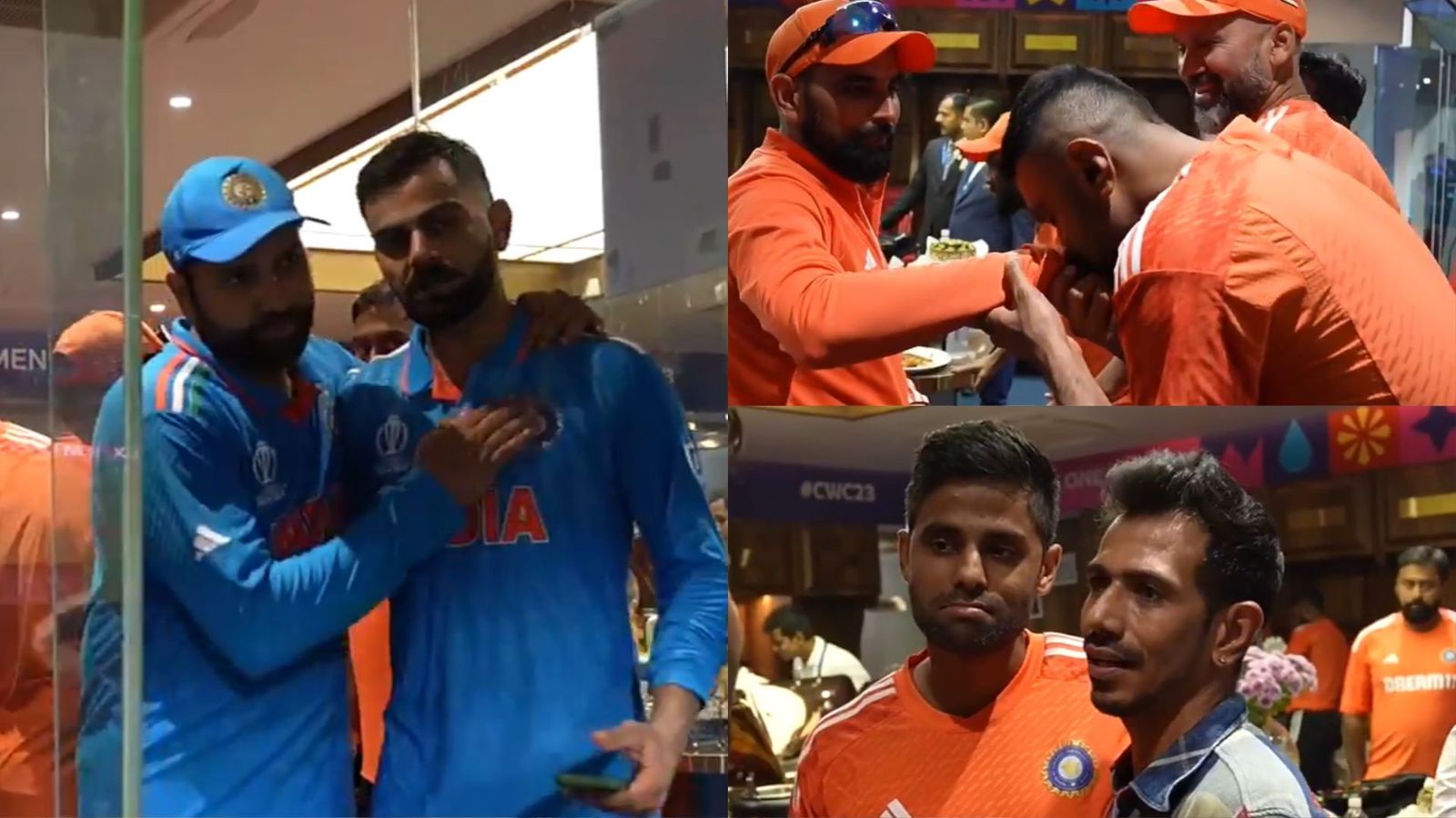 Watch: Rohit and Virat 'appreciate' each other as 3-minute video captures 'raw emotion' of Indian players inside dressing room and team hotel Screenshots from video shared by the BCCI.