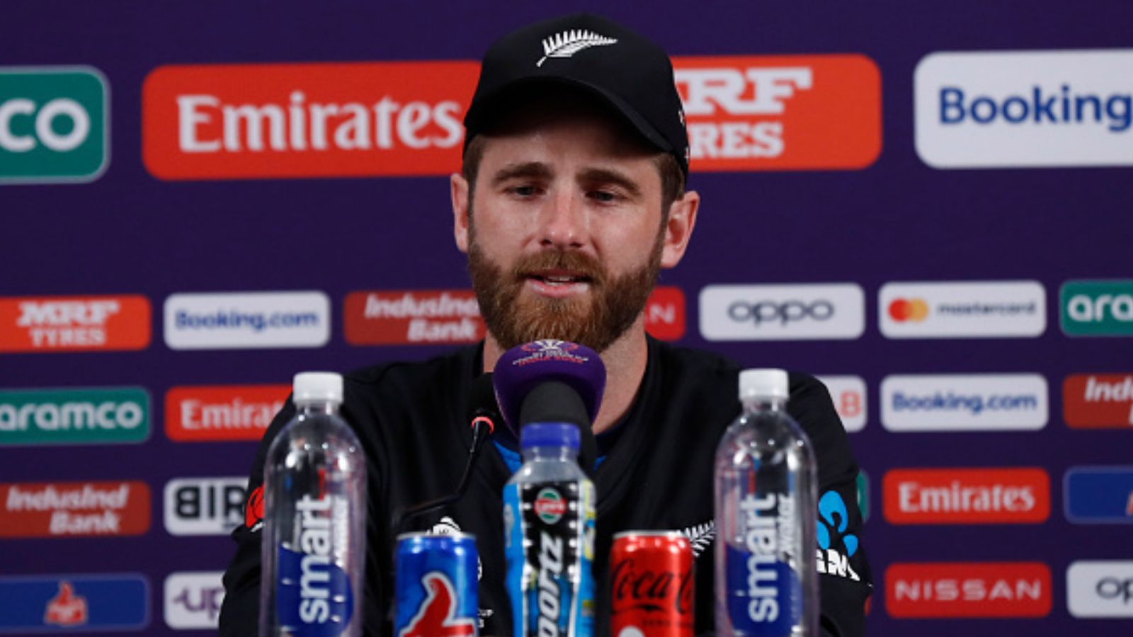 'Yes, it was a used wicket...': Kane Williamson reacts on 'Pitch Controversy' following World Cup semis loss against India New Zealand skipper Kane Williamson speaks to the media at a press conference after the ICC Men's Cricket World Cup India 2023 Semi Final match between India and New Zealand at Wankhede Stadium on November 15, 2023 in Mumbai, India. (Getty Images)