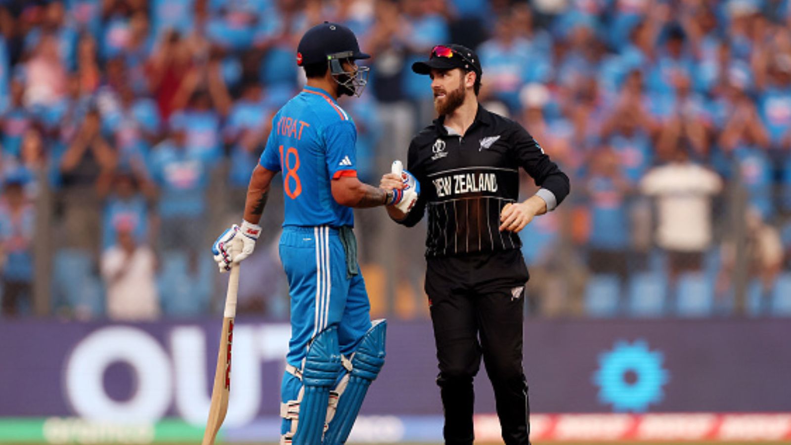 'Kohli getting better is a worry...': Why did Kane Williamson make this remark on Virat after semis loss to India? India's Virat Kohli (left) is congratulated by Kane Williamson of New Zealand while leaving the field after being dismissed by Tim Southee (not pictured) after scoring a century in the World Cup Semi Final at Wankhede Stadium on November 15, 2023 in