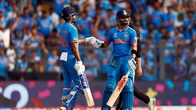 Comeback King: Player once criticised for being selected in India's World Cup squad now ruling fans' hearts and it's not Shami or Rahul India's Virat Kohli (right) is congratulated by teammate Shreyas Iyer after scoring a half century during ODI World Cup Semi Final match against New Zealand at Wankhede Stadium on November 15, 2023 in Mumbai, India. (Getty Images)