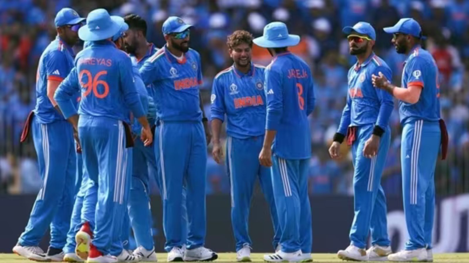 'If he gets early wickets…': Venkatesh Prasad warns Men in Blue of biggest threat ahead of World Cup final vs Australia Indian players in a team huddle in this frame. (Getty)