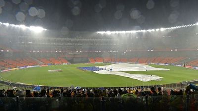 IND vs AUS, Weather Report: Will rain play any part in the 2023 ODI World Cup final in Ahmedabad? Check details Ground staff cover the field as it rains during the Indian Premier League (IPL) Twenty20 final cricket match between Gujarat Titans and Chennai Super Kings at the Narendra Modi Stadium in Ahmedabad on May 29, 2023.