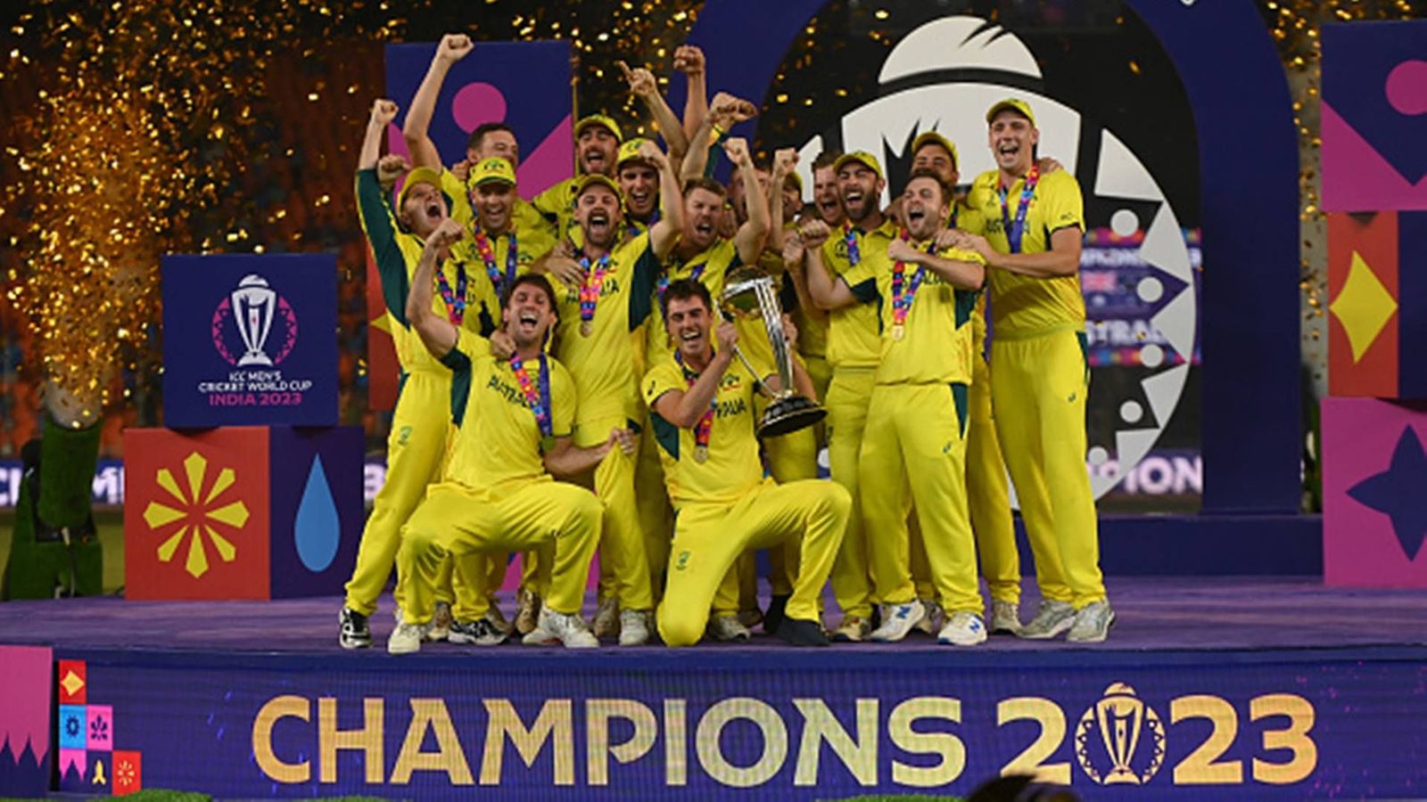 World Cup 2023 Prize Money: Australia get 4 million dollars from ICC after beating India, here's how much other 9 teams got Pat Cummins-led Australian side celebrate World Cup 2023 win (Getty Images)
