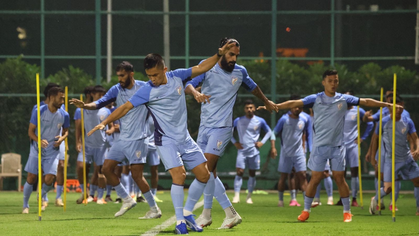 Ahead of 2026 FIFA World Cup Qualifiers, India seek inspiration from historic 2019 deadlock against Qatar Indian football team in preparation ahead of the Qatar game. (PC: Twitter)