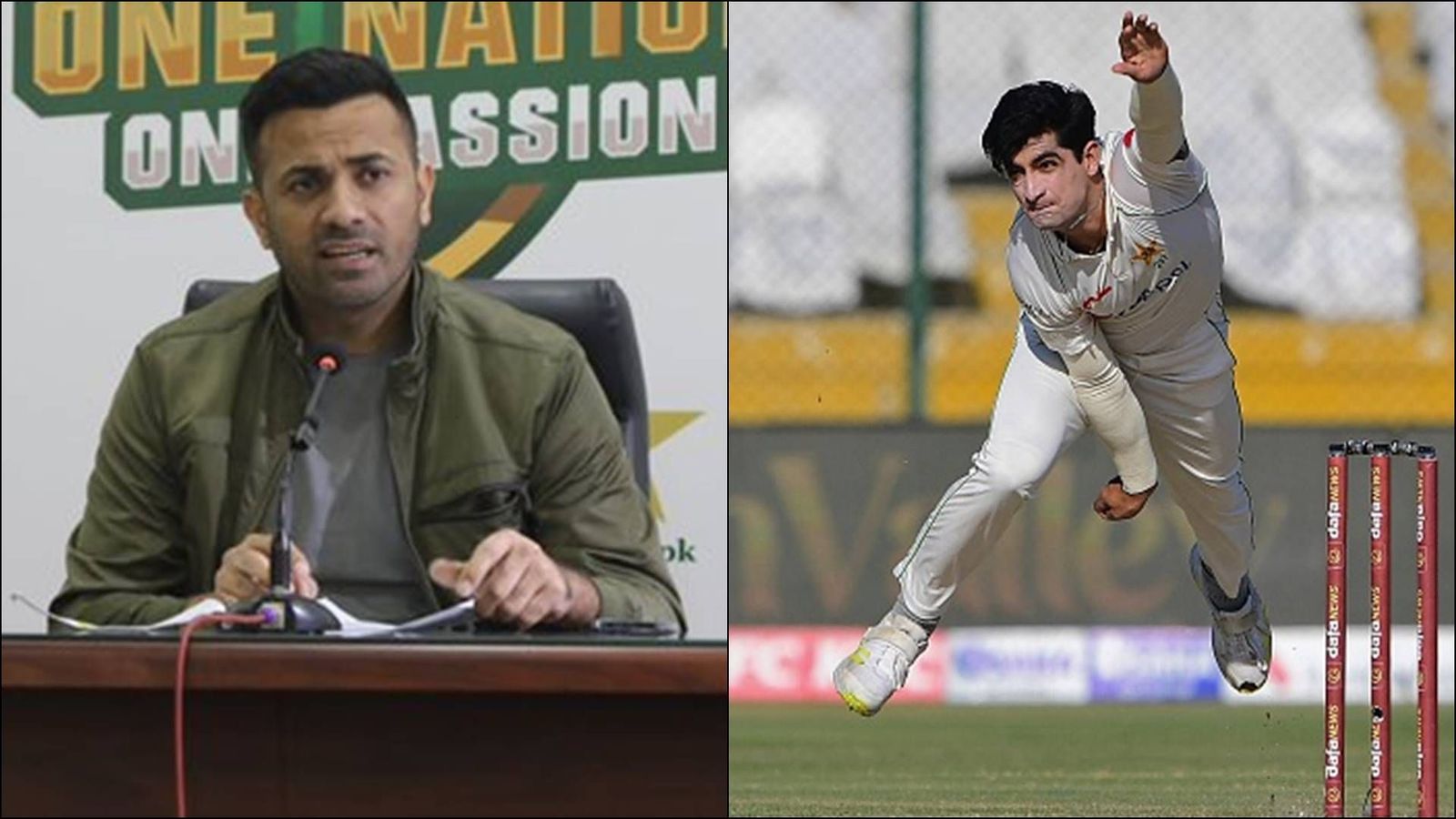 When will Naseem Shah return to Pakistan squad? Chief selector Wahab Riaz says ‘he will bowl to 50-60% of his ability…’ Pakistan chief selector Wahab Riaz (left) and Naseem Shah (PCB Twitter, Getty Images)