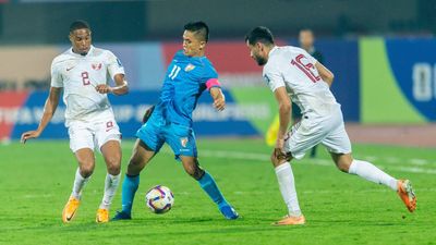 India's FIFA World Cup 2026 qualification in jeopardy after 3-0 loss to Asian Champions Qatar Sunil Chhetri during clash against Qatar in Bhubaneshwar (Photo Credits: Indian Football, X)