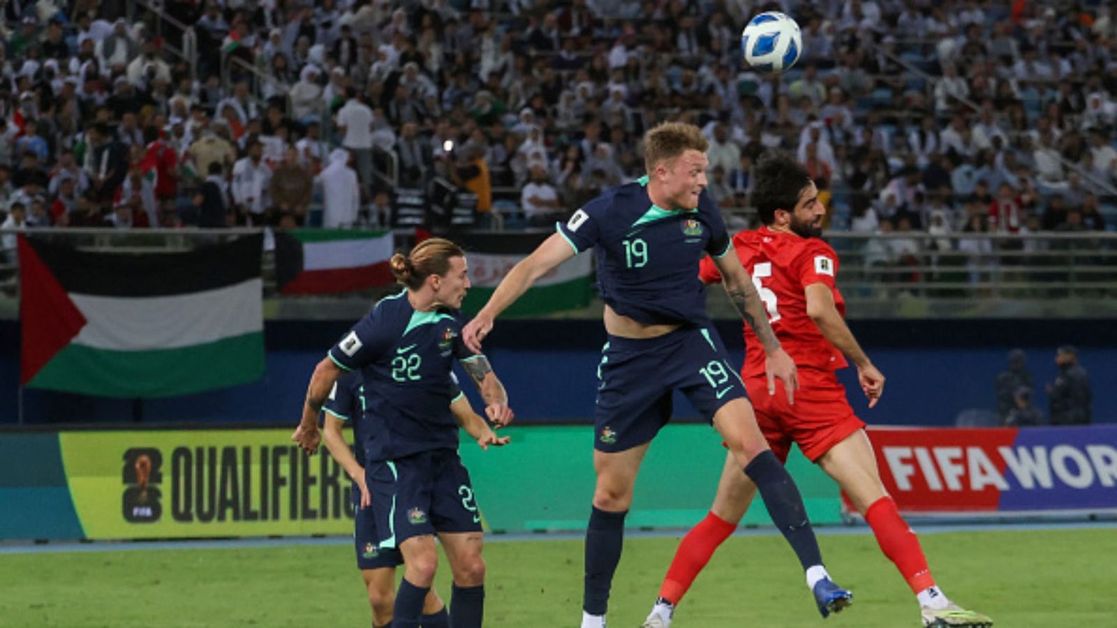 Australia edge out Palestine 1-0 to continue perfect run in FIFA World Cup Qualifiers Australia edge out Palestine 1-0 to continue perfect run in FIFA World Cup Qualifiers