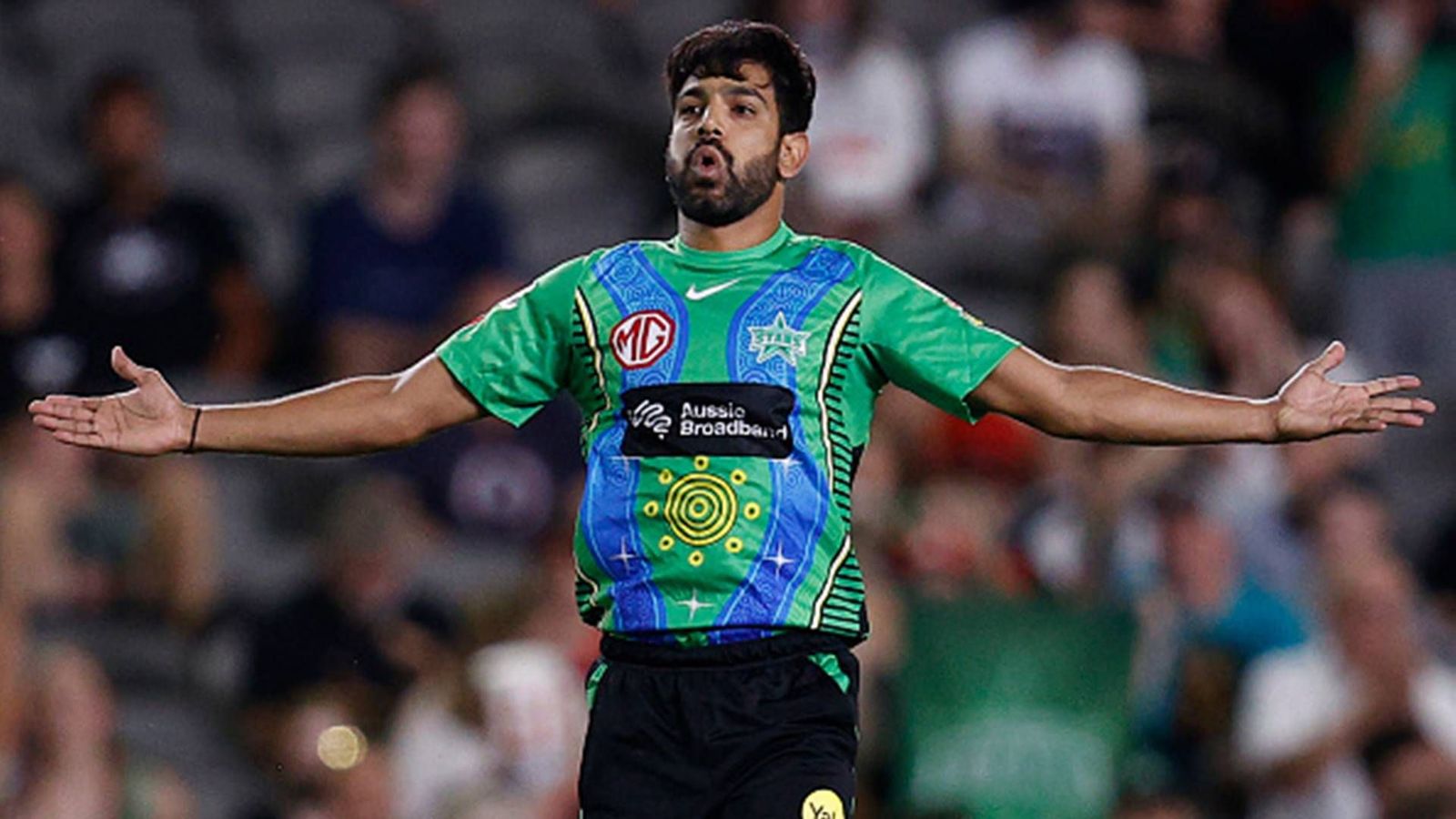 No BBL to central contract revision: Haris Rauf set to be punished by PCB for refusing to play Test cricket in Australia Haris Rauf during BBL clash for Melbourne Stars (File Photo: Getty Images)