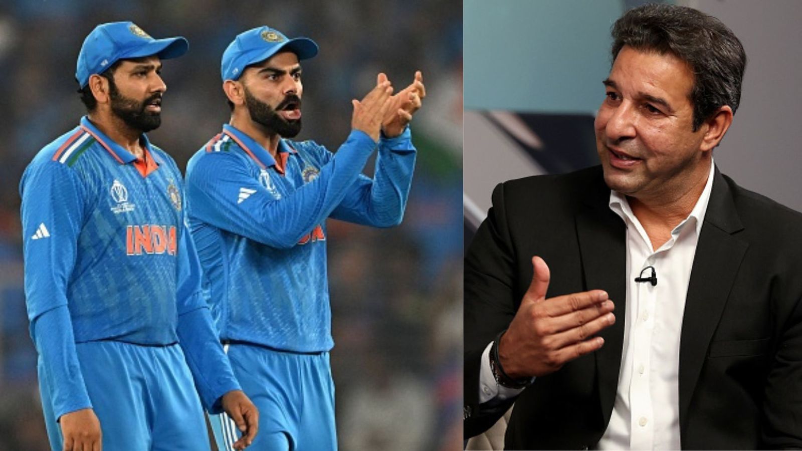 ‘I will pick both Rohit Sharma and Virat Kohli’: Legendary Pakistan bowler expresses his desire for Team India's 2024 T20 World Cup squad Rohit Sharma captain of India (L), Virat Kohli of India (M) and Wasim Akram former captain of Pakistan (R) in this frame. (Getty Images)