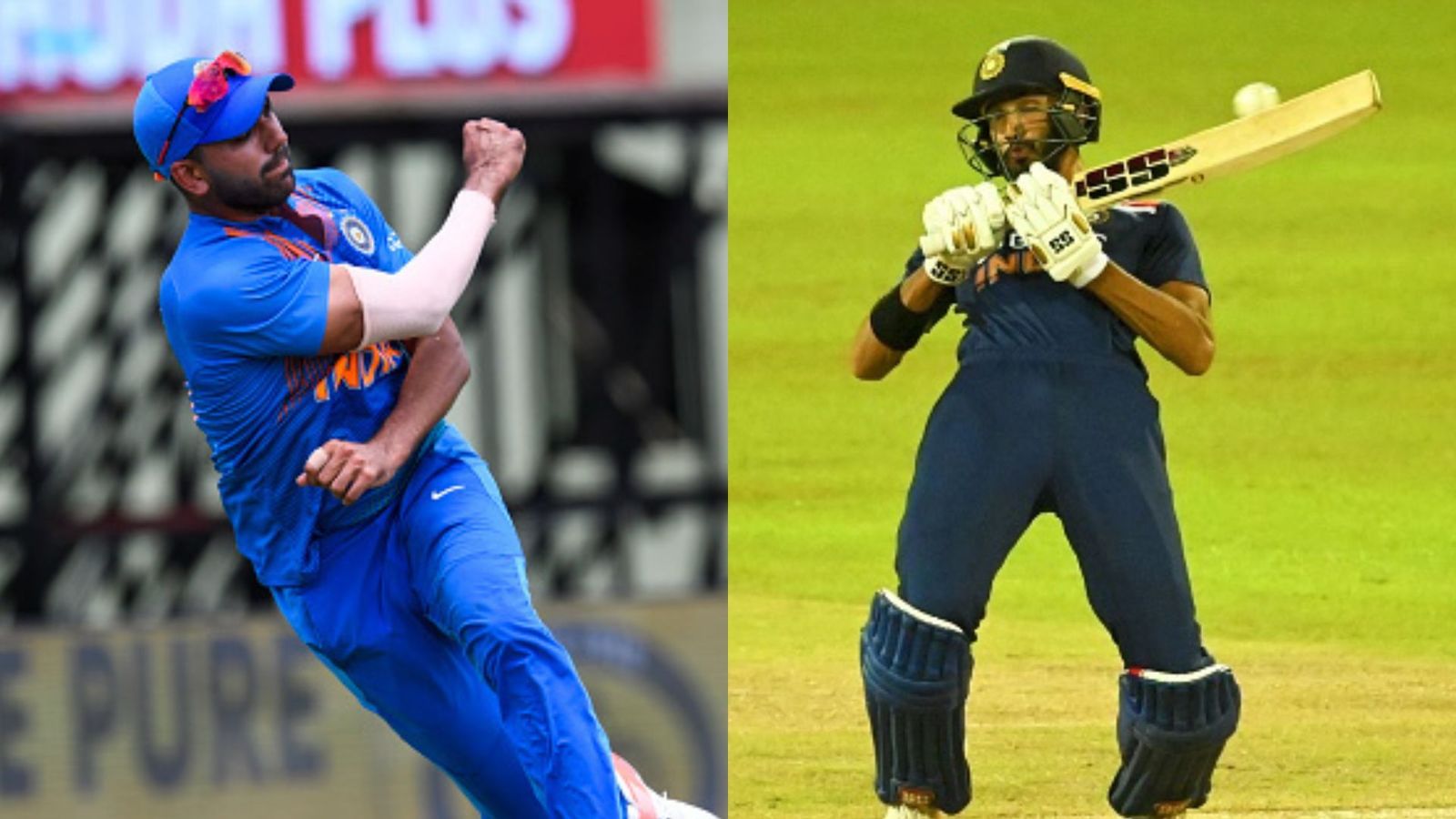 Vijay Hazare Trophy: CSK star bags six-wickets, LSG's new recruit hits century Deepak Chahar (L) and Devdutt Padikkal (R).