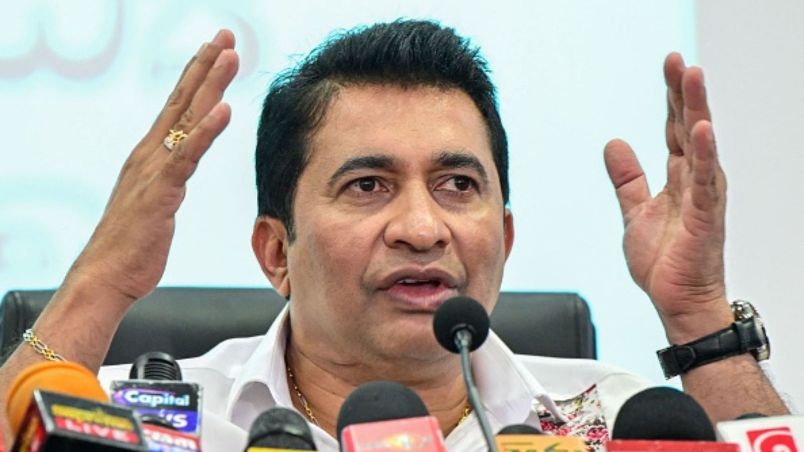 'My life is at risk, I may be killed today or tomorrow': Sri Lanka Sports Minister makes sensational claim Sri Lanka's sports minister Roshan Ranasinghe speaks during a press conference in Colombo.