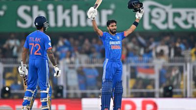 'I learned being in CSK because...': Ruturaj Gaikwad trying to replicate MS Dhoni's success in T20 cricket India batter Ruturaj Gaikwad celebrates his century vs Australia.