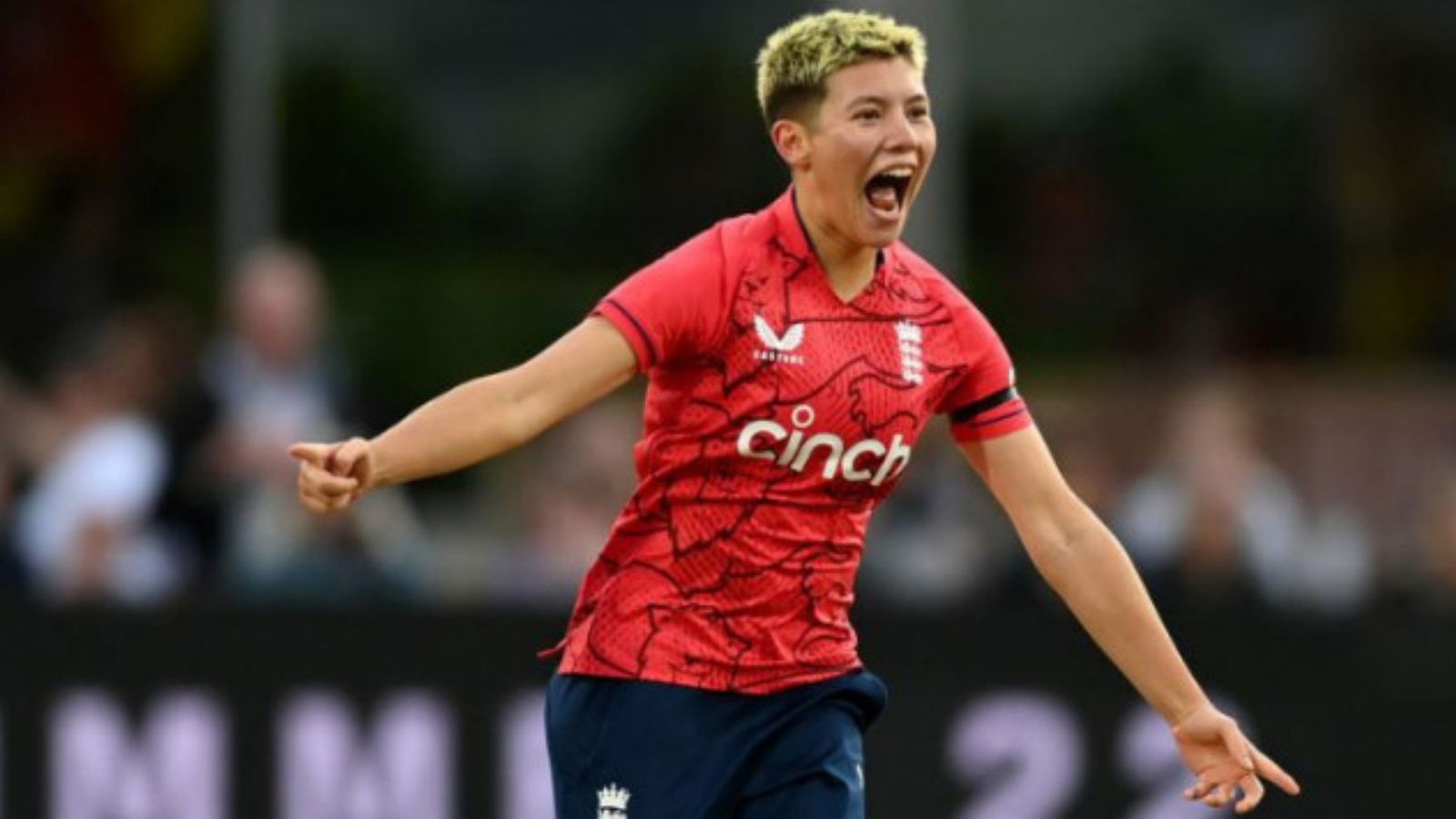 Mumbai Indians star continues to dazzle as England Women's A Team rocks Team India by two wickets to clinch T20 series England's Issy Wong in action in this frame.