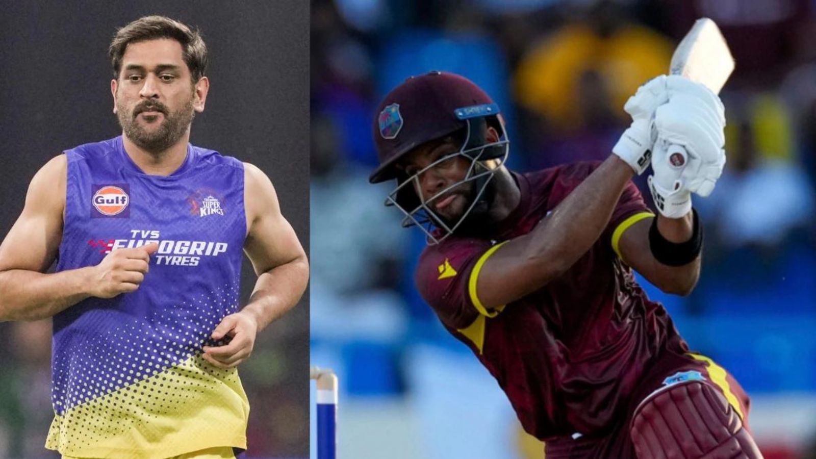 WI vs ENG: Shai Hope reveals 'chat with MS Dhoni' after match-winning century breaks multiple records for West Indies (L) Former India skipper MS Dhoni. (R) West Indies batter Shai Hope