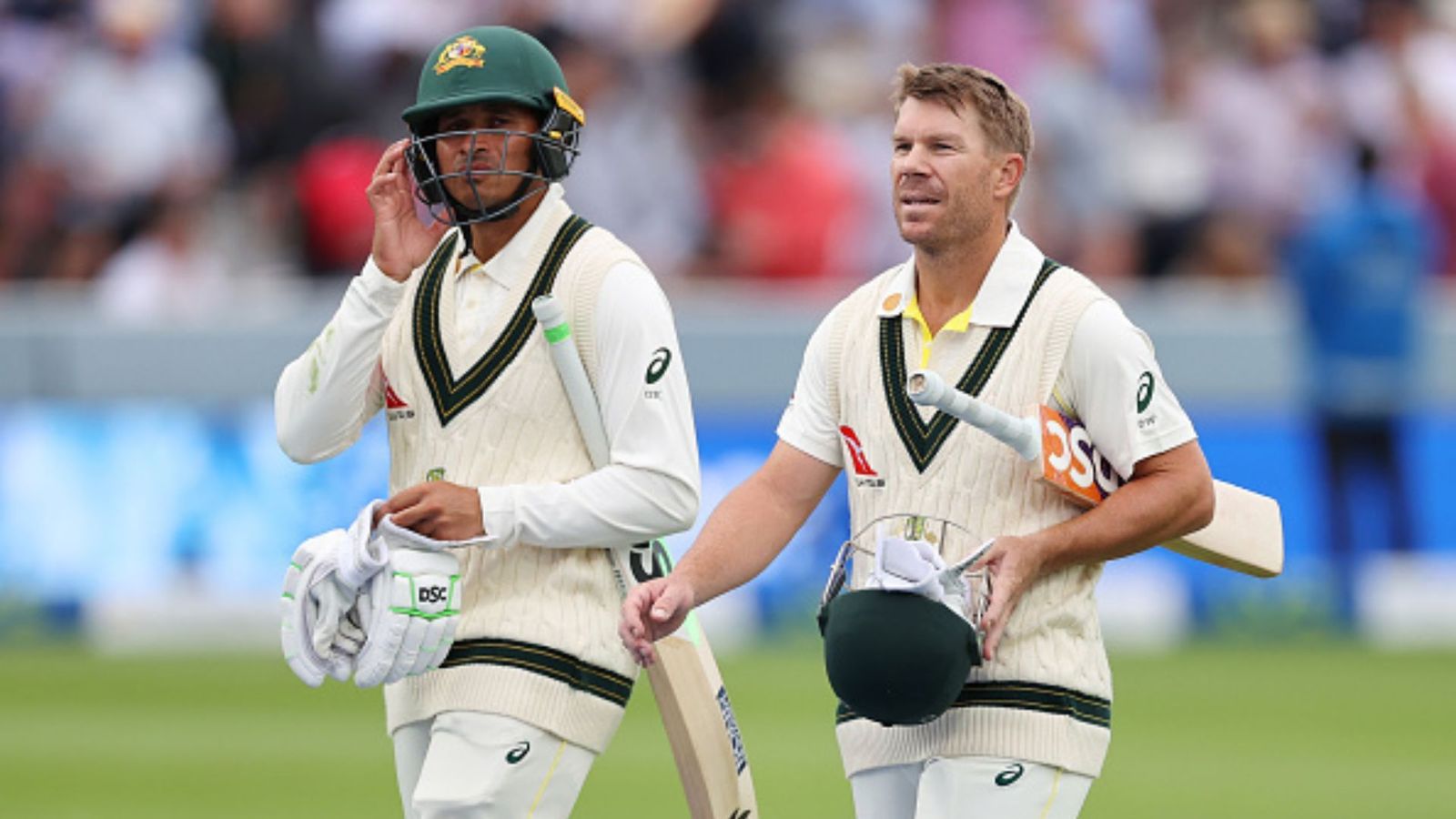‘He has paid his dues’: Usman Khawaja hits out at Mitchell Johnson's harsh criticism of David Warner’s farewell Test series Usman Khawaja (Left) and David Warner of Australia in this frame. (Getty Images)