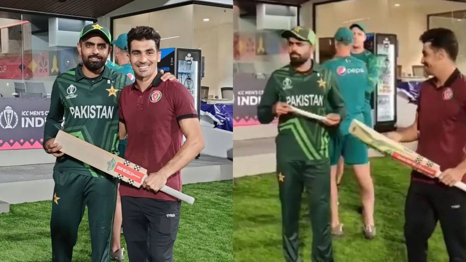 ‘He was about to cry’: Rahmanullah Gurbaz recalls emotional Babar Azam post Pakistan vs Afghanistan World Cup match Pakistan's former captain Babar Azam (L) with Afghanistan's Rahmanullah Gurbaz. (Getty Images)