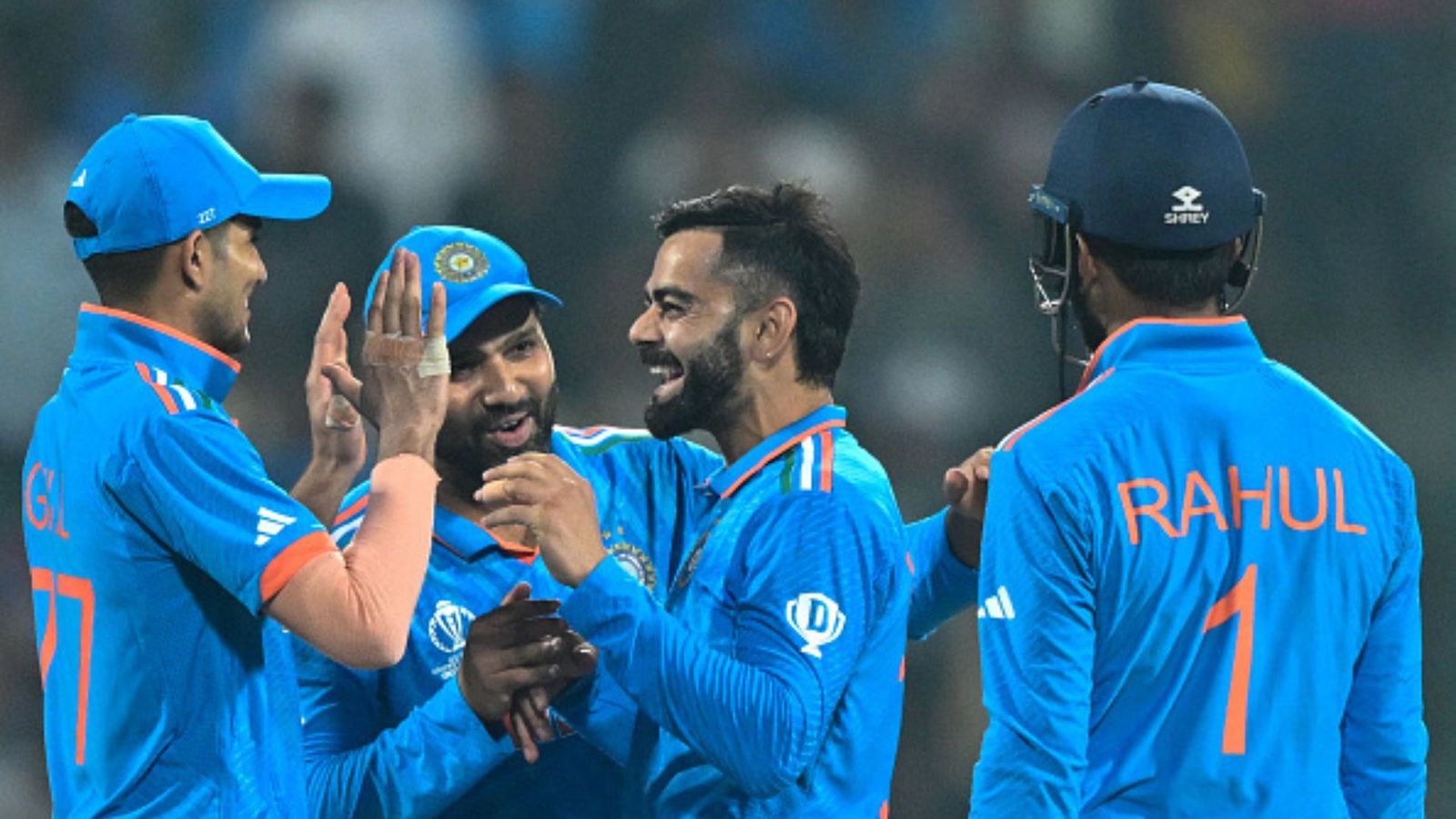 Virat Kohli tops the list of Google’s most searched cricketers in its 25-year history, surpasses these esteemed players India's Virat Kohli (2R), Shubman Gill (L), captain Rohit Sharma (2L) and KL Rahul in this frame. (File photo: Getty Images)