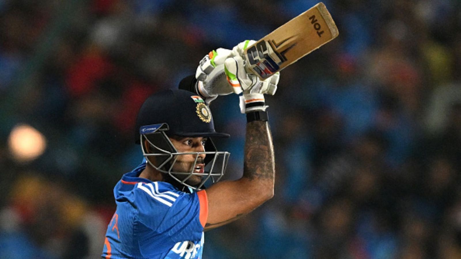 Suryakumar Yadav breaks MS Dhoni’s record as captain with blistering fifty against South Africa in 2nd T20I India's captain Suryakumar Yadav watches the ball after playing a shot. (Getty Images)