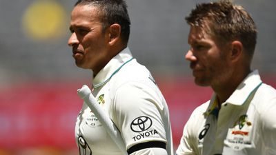 ‘I stand by what I said and I’ll stand by it forever’: Usman Khawaja wears black armband during 1st Test vs Pakistan Australia's David Warner (R) and teammate Usman Khawaja during the first day of the first Test cricket match between Australia and Pakistan. (Getty Images)
