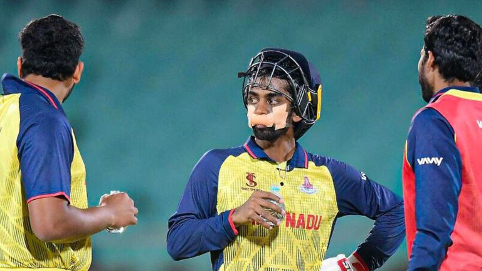 ‘Fell face-on…was bleeding’: Tamil Nadu batter Baba Indrajith reveals how he batted with taped mouth in Vijay Hazare semi-final Tamil Nadu batter Baba Indrajith had wounded himself during the Vijay Hazare Trophy semis. (Photo Courtesy: TNCA/X)