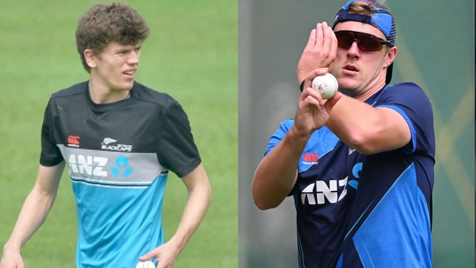 With Kyle Jamieson struggling with injury, New Zealand add uncapped pacer to ODI squad for Bangladesh series Ben Sears (L) and Kyle Jamieson (R).