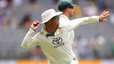 Will David Warner take back Test retirement call? Australian great drops big hint, says 'he doesn't want to...' Australia's David Warner throws the ball away during Day 3 of the first Test against Pakistan at Optus Stadium. (Getty)