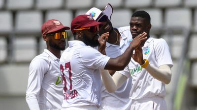 Big names opt out as West Indies include 7 uncapped players in 15-member squad for Australia Tests West Indies players pictured while celebrating a wicket.