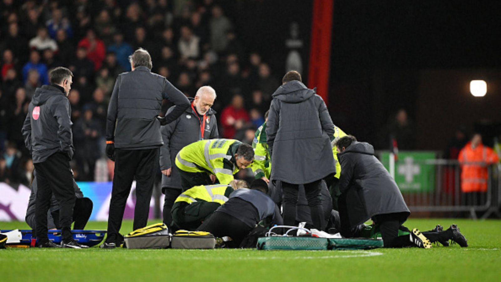 Bournemouth vs Luton Town: Premier League announce abandoned game to be rescheduled after Tom Lockyer’s collapse Tom Lockyer of Luton Town receives medical treatmen. (Getty Images)