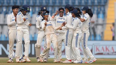 Pooja-Sneh-Deepti's troika bowls out Australia for their lowest Test score against India before Shafali-Smriti score quick runs India women's Test cricket team celebrates a wicket against Australia in one-off Test (Getty Images)