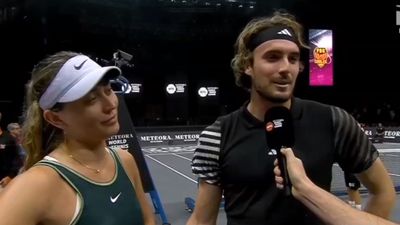 Stefanos Tsitsipas stunned as Paula Badosa hints at marrying the Greek star; watch video Paula Badosa (Left) and Stefanos Tsitsipas (Right). (Screengrab: Twitter)