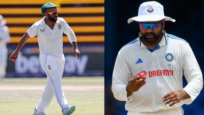 How will Centurion track play in India vs South Africa's rain-threatened 1st Test? Pitch Curator drops big hint India skipper Rohit Sharma (right) and South Africa captain Temba Bavuma in this frame. (Getty)