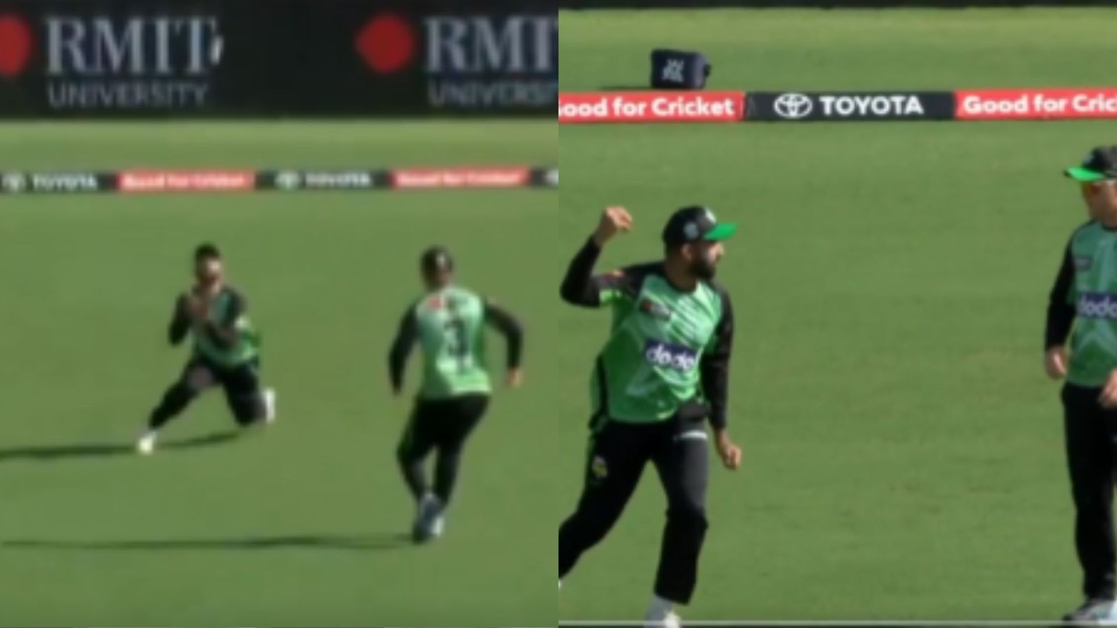 Watch: Pakistan cricketer, who was slammed for dropping David Warner's easy catch in World Cup, celebrates after taking catch on free-hit; video viral Watch: Pakistan cricketer, who was slammed for dropping David Warner's easy catch in World Cup, celebrates after taking catch on free-hit; video viral