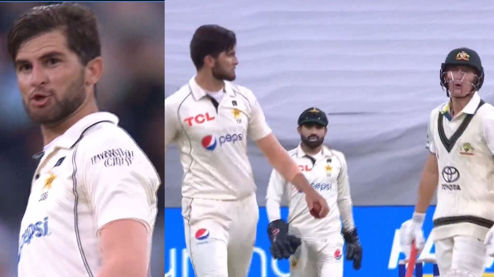 AUS vs PAK: Heated verbal exchange between Shaheen Afridi and Marnus Labuschagne after Pakistan bowler shows aggression Shaheen Afridi and Marnus Labuschagne.