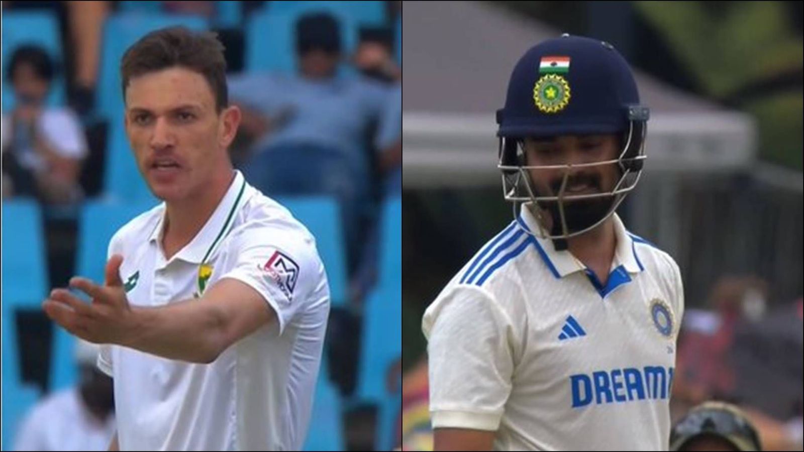 Watch: KL Rahul's calm and composed answer to Marco Jansen losing his cool after getting smashed for a six goes viral KL Rahul's reaction to Marco Jansen sledging him on Day 1 of Centurion Test (Screengrab: Hotstar)