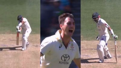 WATCH: Babar Azam stunned by Pat Cummins again with absolute peach of a delivery, batter's reaction viral Pat Cummins dismissed Babar Azam.