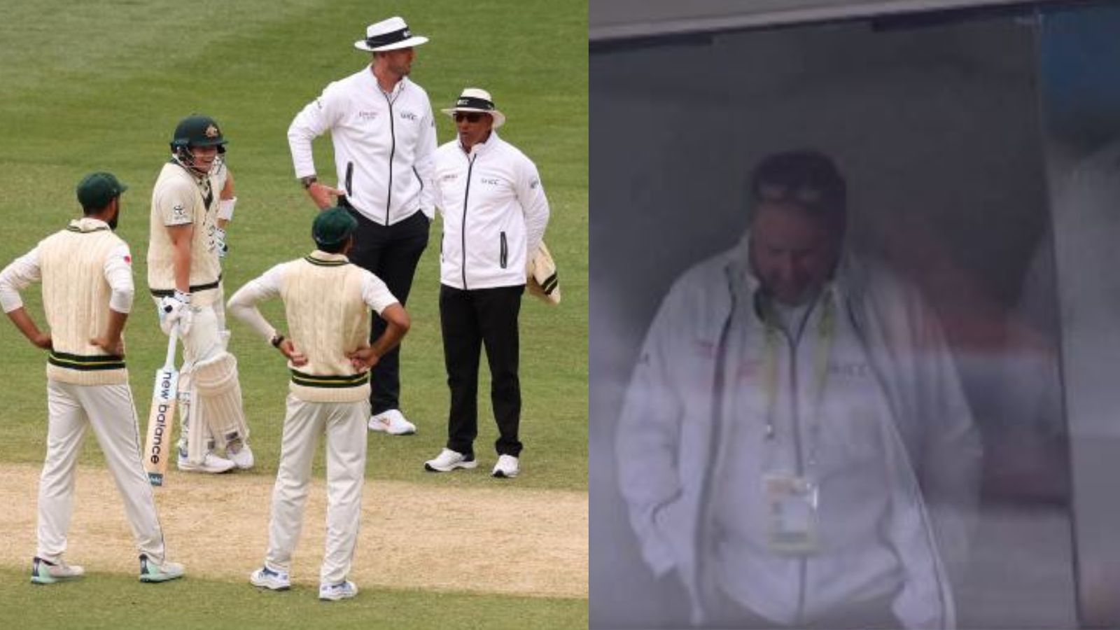 WATCH: Uncanny scenes unfold during Australia vs Pakistan's 2nd Test as Day 3 game witnesses bizarre delay On-field umpires Michael Gough and Joel Wilson were seen explaining to the players the unusual cause of the delay on Day 3 of the 2nd Test between Australia and Pakistan.